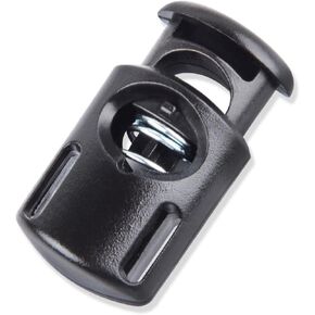 DYZD Plastic Cord Locks End Spring Stop Toggle Stoppers Multi-Colour (20PCS, Khaki)