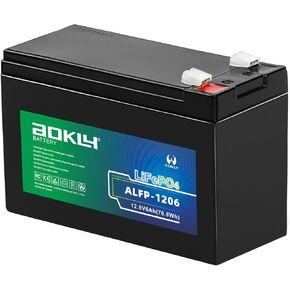 12V 12Ah LiFePO4 Battery Deep Cycle Replacement Rechargeable Lithium Ion Batteries, for Kids Ride on Toys,Camping