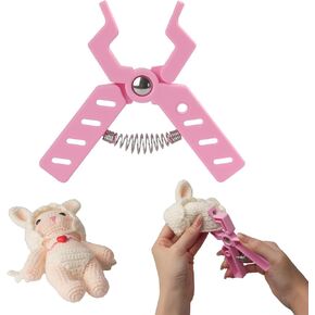 Safety Eye Snapper Tool for Effortlessly Attaching Safety Eyes in Crocheting, Ideal for Amigurumi Crochet & Stuffed Animal Crafts - Fits 5-30mm Eyes, Durable & Ergonomic Making Supplies Tool - Pink