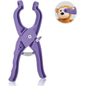 Safety Eyes Tool for Crocheting, Safety Eye Tool for Amigurumi & 5-30mm Sizer Stuffed Animal Eyes Making, Auxiliary Crochet Accessories for Doll Making Supplies (Purple)