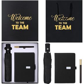Thenshop New Employee Welcome to the Team Gift Sets Notebook Pen and Umbrella Welcome to the Team Box Employee Appreciation Gift Sets for New Worker Office