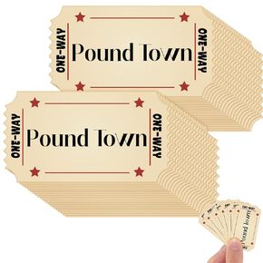 Yinkin 40 PCS Valentine Ticket Gift 2 "Ticket to Town Love Stickers علاقة بالذكرى السنوية