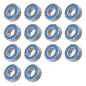 14Pcs Steel Rubber Sealed Ball Bearing Kit for Tamiya DT-02 / DT-03 Chassis Holiday Buggy/Super Fighter G/Aqroshot RC Off-Road Car Upgrade Accessories