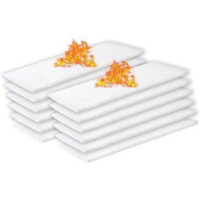 12 Packs Inches Ceramic Wool Wick for Tabletop Fire Pit Extend Burn Time, No Cutting Required, Easy to Use(8×2×0.2in)