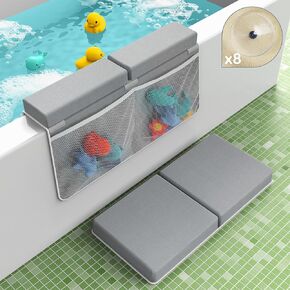 Bath Kneeler and Elbow Rest Pad,Bath Kneeler,Baby Bath Mat,Kneeling Pad,Bath Toy Organizer for Tub,Kneeling Pad for Bathing Baby,Relieve Your Knees and Elbows,Quick Dry,Non-Slip