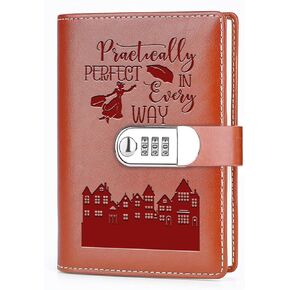 ماري هدية مثالية من الناحية العملية بكل الطرق A5 Locking Journal Faux المبطنة المبطنة بالسلع المجلة القابلة لإعادة الملء ، هدايا مستوحاة من ماري جماهير (مثالية القفل في الطريق)