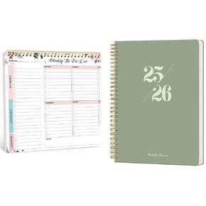 Weekly To Do List Notepad and Monthly Planner 21 Months