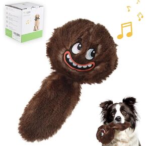 PETGEEK Interactive Dog Toys Ball - Rechargeable, Squeaky Plush Crazy Bouncer Dog Ball with Wiggles & Vibrations, Durable Moving Vibrating Dog Toy for Small, Medium, Large Dogs (6 Inches, Gray)