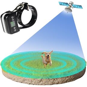 Wireless GPS Dog Fence Electric Dog Fence Containment System, Adjustable Control Range Warning Strength, Wireless Charging Wireless GPS Dog Fence, Fully Sealed Waterproof Collar Receiver
