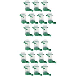 Zerodeko 20 PCS موزع مياه الطيور الأوتوماتيكية ، تغذية الطيور الأوتوماتيكية للقفص ، شارب شارب الطيور للببغاء السمان لحب الزجاجة