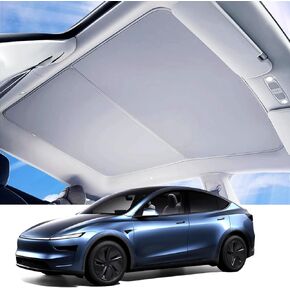 Tesla Model 3 Sunshade Roof, 2-in-1 Roof Sunshade for Tesla Model 3 2020-2023, Heat Blocking Cover for Top Window Sun Protection, Foldable Model 3 Roof Sunroof, Precision Fit, No Sagging