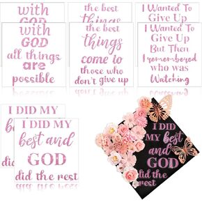 8 PCS GLITTER CAPUTION CAP Topper Stickers 2025 Grad Cap Decorations Plitter Diy Kit kit sthesive sthesive shinds for grad cap topper diy gift (Gold)