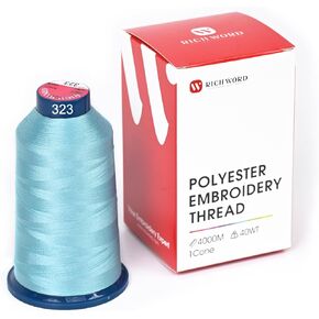 Richword Black Embroidery Thread 4000M (4374y)