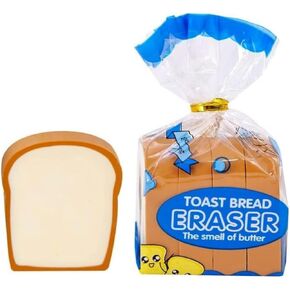 Khaki Toast Breads Erasers Stationery Breads Shape Pencil Eraser Sketching Tools Drafting, Bread Erasers Cartoon Cute Pencil Eraser Supply for Kid Painters Artists Office and School Supplies