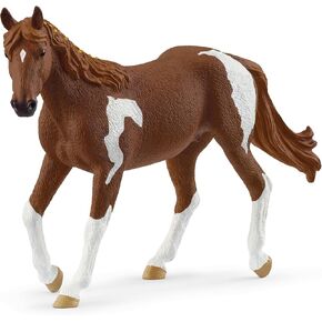 Schleich Horse Club - Paint Horse Mare - 6 "تم تجميعها باليد ، تمثالًا واقعية للخيول للبنات والفتيان.