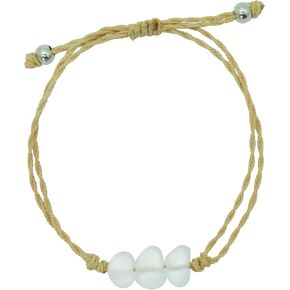 3 سوار زجاج البحر الحجري يدويًا سوار شاطئية قابلة للتعديل ، هدية سوار أفضل صديق ، هدية صيفية ، هدايا ملهمة للمجوهرات المحيطية للنساء ، أمي (زهرة الذرة) in Kuwait