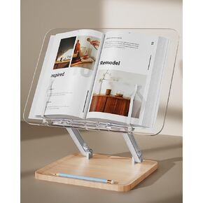 Book Stand for Reading ، حامل كتب قابلة للتعديل حول BOOK مع مقاطع وصفحة دوارة 360 درجة ، كتاب طبخ قابلة للطي ، موقف مدرسي للحصول على درجات الموسيقى ، وصفة ، الكمبيوتر اللوحي ، الكمبيوتر المحمول ، الكتاب المدرسي