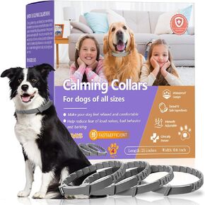 4 Pack Calming Collar for Dogs with Long-Lasting Pheromone | Dog Calming Collar Helps Reduce Unwanted Behavior | Stress Relief for Puppy & Adult Dogs, ‌Waterproof Calm & Relaxation Lasts 60 Days