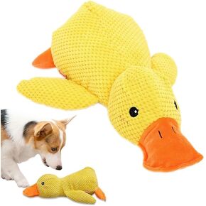 Mel Lowdog Duck Duck ، 2025 New Lellow Duck Dog Toy ، حجم كبير بحجم 18 بوصة × 15 بوصة ، لعبة البط الكلاب للكلاب ، لعبة البط مع صوت Quacking للداخلية (أصفر)