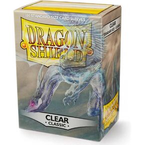 Dragon Shield | Standard Size Card Classic Sleeves | 100 CT - Smooth & Tough Premium TCG Sleeves - Compatible with Pokemon, Flesh & Blood, One Piece & Magic The Gathering | Clear