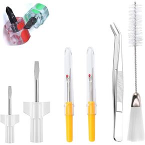 Sewing Machine Cleaning Kit,LINXIAO Sewing Machine Repair Tools with Tweezers Double Headed Brush Screwdriver for Repair and Cleaning Machine Sewing-8 Pieces