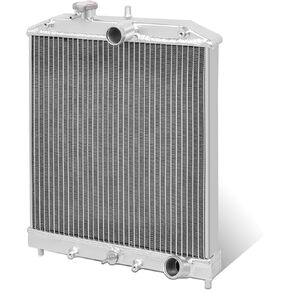 Auto Dynasty Full Aluminum 2-Row 42mm Cooling Radiator, Compatible with Civic 92-00 | Del Sol 93-97 | Integra 94-01, Manual Transmission Models Only, EJ EK EG DB DC