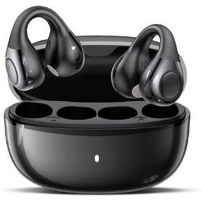 AI Translation Earbuds Real Time, 3-in-1 Translator Earbuds 150 Languages & Accents, HiFi Sound,fit iOS and Android,Open-Ear Clip-On Design for Travel,Learning and Business（Black）