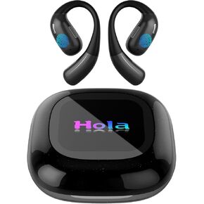 AI Translation Earbuds Real Time Powered by ChatGPT,LCD Touch Screen OWS Translator for 147 Languages & Accents,Audifonos Traductores Inglés Español,Translation Device, Ideal for Travel/Business,Black