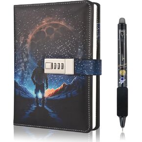 Diary with Lock for Boys Ages 8-12, Journal for Teen Boys 10-18, Birthday Gifts for Boys Adventure Travel Diary with Pen, Secret Diary Notebook Back to School Gifts for 10 11 12 13 14 15 Teenage Boy Men