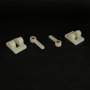 2PCS RC Airplane Landing Gear Front Wheel Steering Fixed Mount with Steering Arm for RC Plane Aircraft DIY Model Plane Fixed Wing Accessories (4.1mm Hole 25x32x16mm)