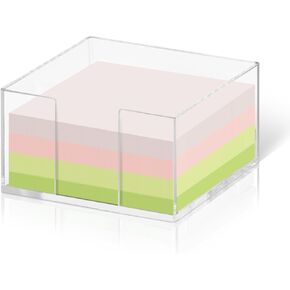 post acrylic post it note dispenser ، 3 × 3 sticky note حامل ، post it note حامل للمكتب ، حامل الملاحظة acrylic للاصطدام لمدرسة ومكتب مكتب المنظم
