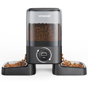 oneisall Automatic Cat Feeders 2 Cats, 20 Cups/5L Cat Auto Feeder, Automatic Cats Food Dispenser for Small Pets Indoor, Timed Pet Feeder for Dry Food