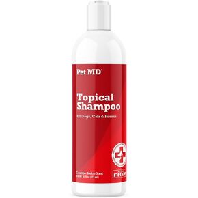 Pet MD Topical Shampoo for Dogs, Cats and Horses - Soap and Paraben Free - 16oz