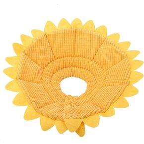 Cat Cone, Pet Recovery Collar Sunflower Shape Pet Elizabethan Collar Pet Recovery Cone Adjustable Pet Collar for Cat Dog (Size 5 Neck Circumference 29-35cm)