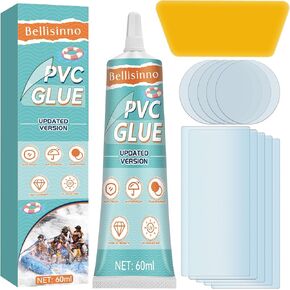 طقم تصحيح مرتبة الهواء ، غراء PVC مقاوم للماء ، مجموعة إصلاح التصحيحات القابلة للنفخ لخاتم السباحة ، منزل الارتداد ، حوض الاستحمام الساخن ، قارب PVC ، خيمة (60 مل)