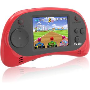 E-MODS GAMING Kids Handheld Games 16 Bit Retro Video Games Console with 220 HD Electronic Games - 2.5'' LCD Portable Travel Games Entertainment Gifts for Boys Girls Ages 4-12