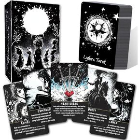 78 مجموعة بطاقات Lythra Tarot ، بطاقات Tarot Oracle للمبتدئين ، الأدوات الروحية للحدس ، الرؤية العاطفية والحكمة الداخلية ، مناسبة للمبتدئين والقراء المتقدمين