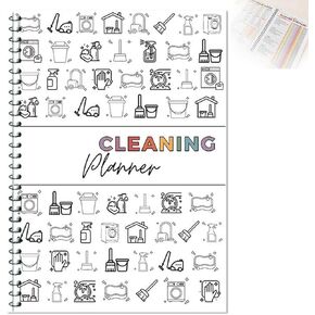 ADHD Cleaning Planner, Cleaning Plan Schedule and Organizing Planner Daily Weekly Monthly Checklist for Home Custom Adjustable Clean Up Household Chores Sheet (white)
