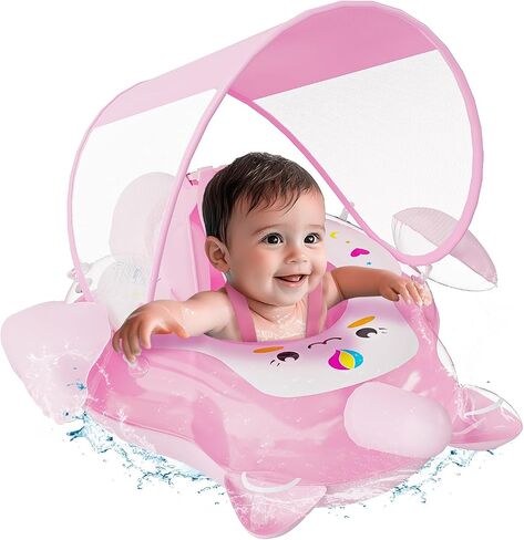EagleStone Pool Float with Canopy, Swimming Pool Float, Baby Pool Float 3-36 Months, Fun Gifts Pool Toys for Pool Game, Baby Float with Canopy in Saudi Arabia