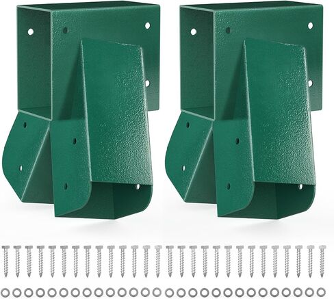 Swing Set Brackets, Heavy Duty Swingset Hardware Set with Mounting Accessories 4x4 A Frame Swing Kit Bracket DIY for Playground Outdoor Green 2PCS in Saudi Arabia