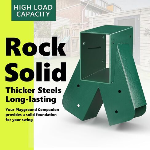 Swing Set Brackets, Heavy Duty Swingset Hardware Set with Mounting Accessories 4x4 A Frame Swing Kit Bracket DIY for Playground Outdoor Green 2PCS in Saudi Arabia