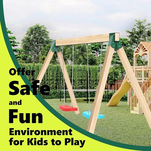 Swing Set Brackets, Heavy Duty Swingset Hardware Set with Mounting Accessories 4x4 A Frame Swing Kit Bracket DIY for Playground Outdoor Green 2PCS in Saudi Arabia