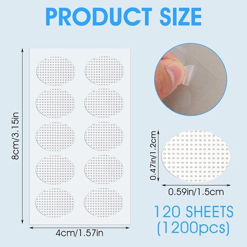 600pcs Ear Lobe Support Patches Earring Support Patches Earring Support Stickers for Heavy Earring Ear Stickers for Split Earlobes Large Protectors Stabilizers for Long-Term Wear Stretched Protect in Saudi Arabia