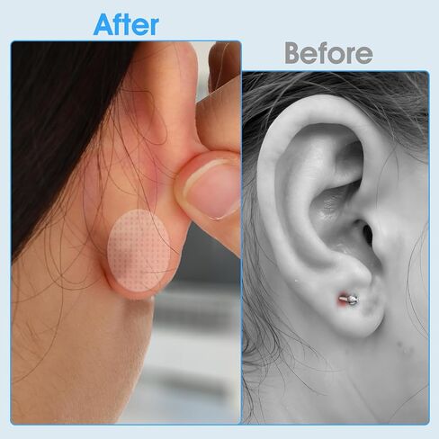600pcs Ear Lobe Support Patches Earring Support Patches Earring Support Stickers for Heavy Earring Ear Stickers for Split Earlobes Large Protectors Stabilizers for Long-Term Wear Stretched Protect in Saudi Arabia