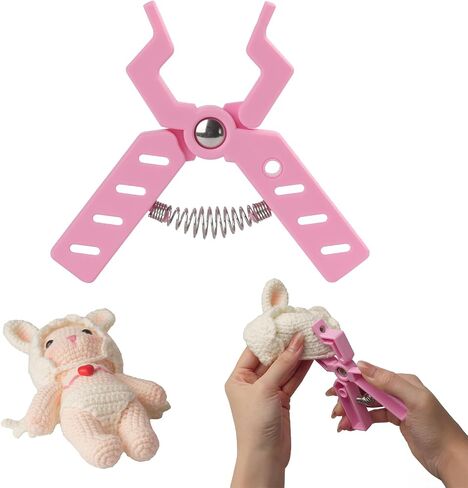 Safety Eye Snapper Tool for Effortlessly Attaching Safety Eyes in Crocheting, Ideal for Amigurumi Crochet & Stuffed Animal Crafts - Fits 5-30mm Eyes, Durable & Ergonomic Making Supplies Tool - Pink in Saudi Arabia