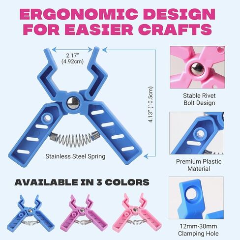Safety Eye Snapper Tool for Effortlessly Attaching Safety Eyes in Crocheting, Ideal for Amigurumi Crochet & Stuffed Animal Crafts - Fits 5-30mm Eyes, Durable & Ergonomic Making Supplies Tool - Pink in Saudi Arabia
