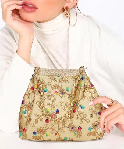 حقائب بوتلي الهندية العرقية للنساء، حقائب بوتلي الهندية كهدية العودة، حقائب بوتي النسائية لحفلات الزفاف in Kuwait