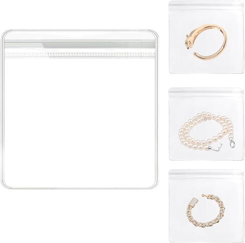 أكياس مجوهرات 30pcs مكافحة الشرايين ، حقيبة تخزين مجوهرات PVC ، أكياس مجوهرات بلاستيكية واضحة لبيع دفتر المجوهرات بيع الأكياس الفضية لتخزين الأكياس المضادة in Kuwait