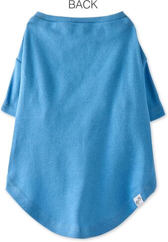 Multipack 100% Organic Cotton Dog Short Sleeve T-Shirt Pet Tees for All Breeds, Rainbow Blues, Small in Kuwait