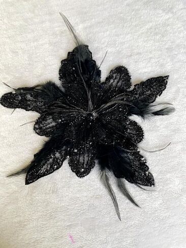 Handmade Sewing Crystal DIY Applique Patches Accessory Ostrich Feather Beaded for Wedding Party Clothes Decoration Bridal Dress Accessories 10X12inches (Blue) in Kuwait